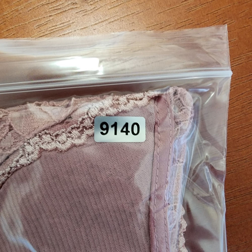 Y2K Merona Lace Blouse Women XL Pink Short Sleeve Empire Waist Satin Tie V-Neck - Picture 10 of 10